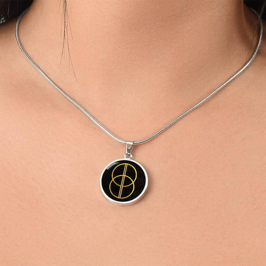 Vesica Piscis Flower of Life Necklace | Sacred Geometry Necklace | Chalice Well Necklace Pendant | Avalon Spiritual Jewelry