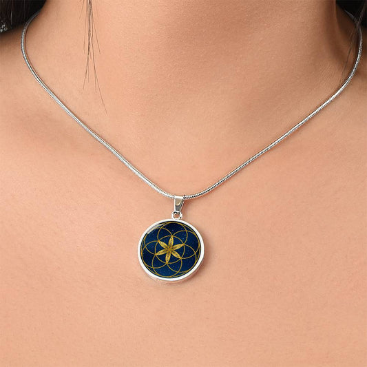 Seed of Life Sacred Geometry Necklace | Mandala Pendant | Spiritual Yoga Jewelry