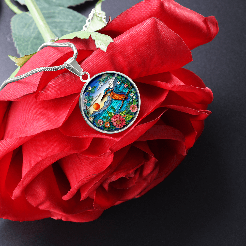 Kingfisher 3D Effect Necklace