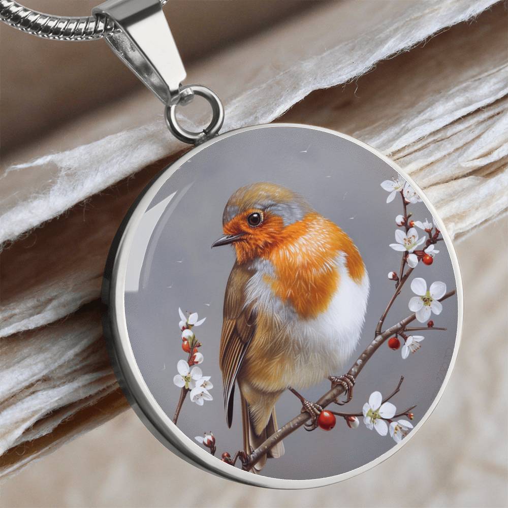 Red Robin Bird Pendant Necklace | Nature Inspired Jewellery | Bird Necklace | Bird Lover Gift | Vintage Robin Bird Charm