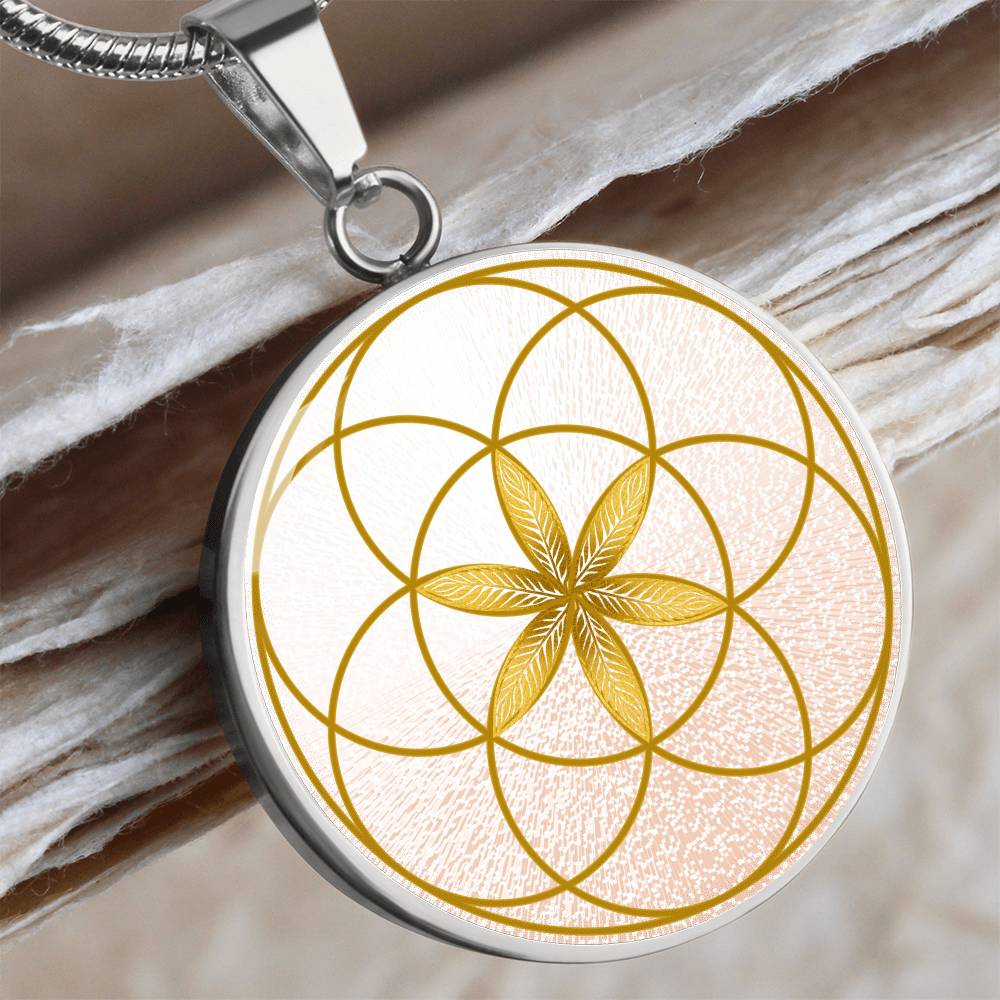 Seed of Life Sacred Geometry Necklace | Sacred Geometry Pendant | Circle of Life Charm | Spiritual Yoga Jewelry