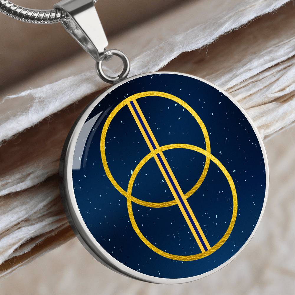Vesica Piscis Flower of Life Necklace | Sacred Geometry Necklace | Chalice Well Necklace Pendant | Avalon Spiritual Jewelry