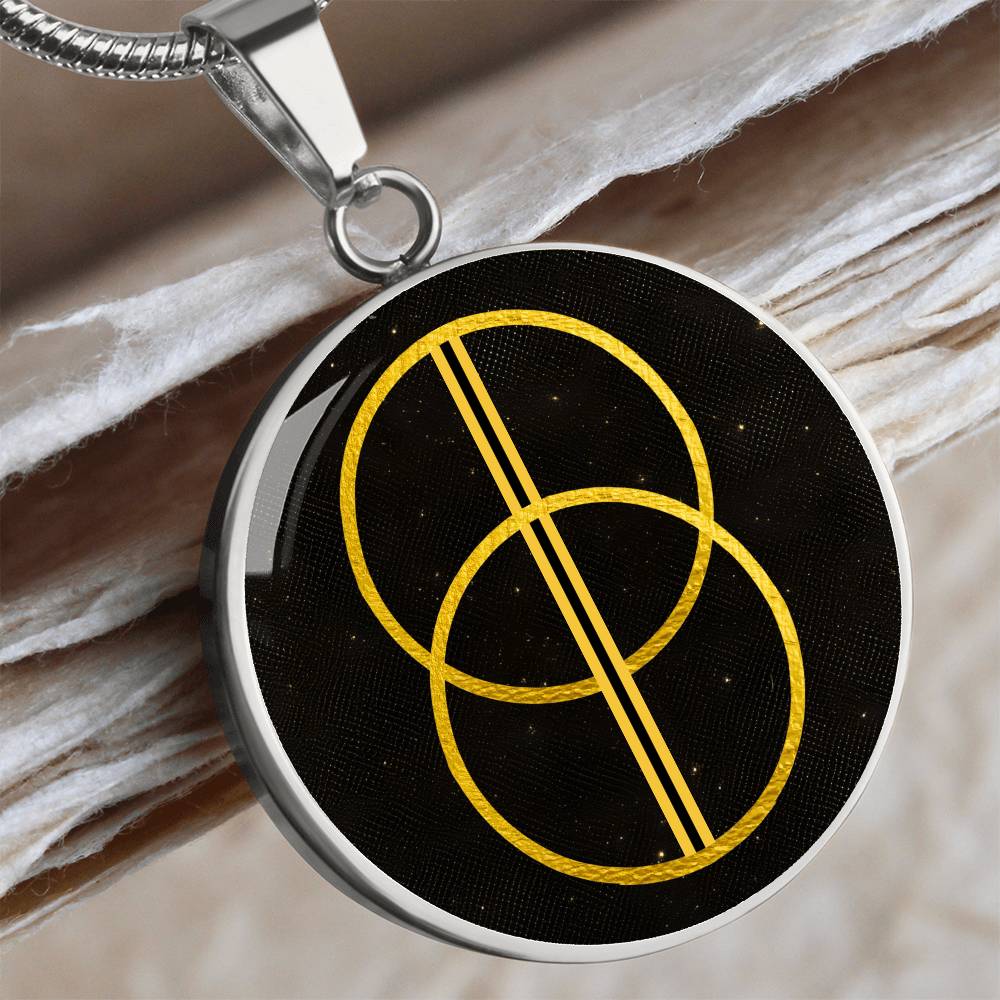 Vesica Piscis Flower of Life Necklace | Sacred Geometry Necklace | Chalice Well Necklace Pendant | Avalon Spiritual Jewelry