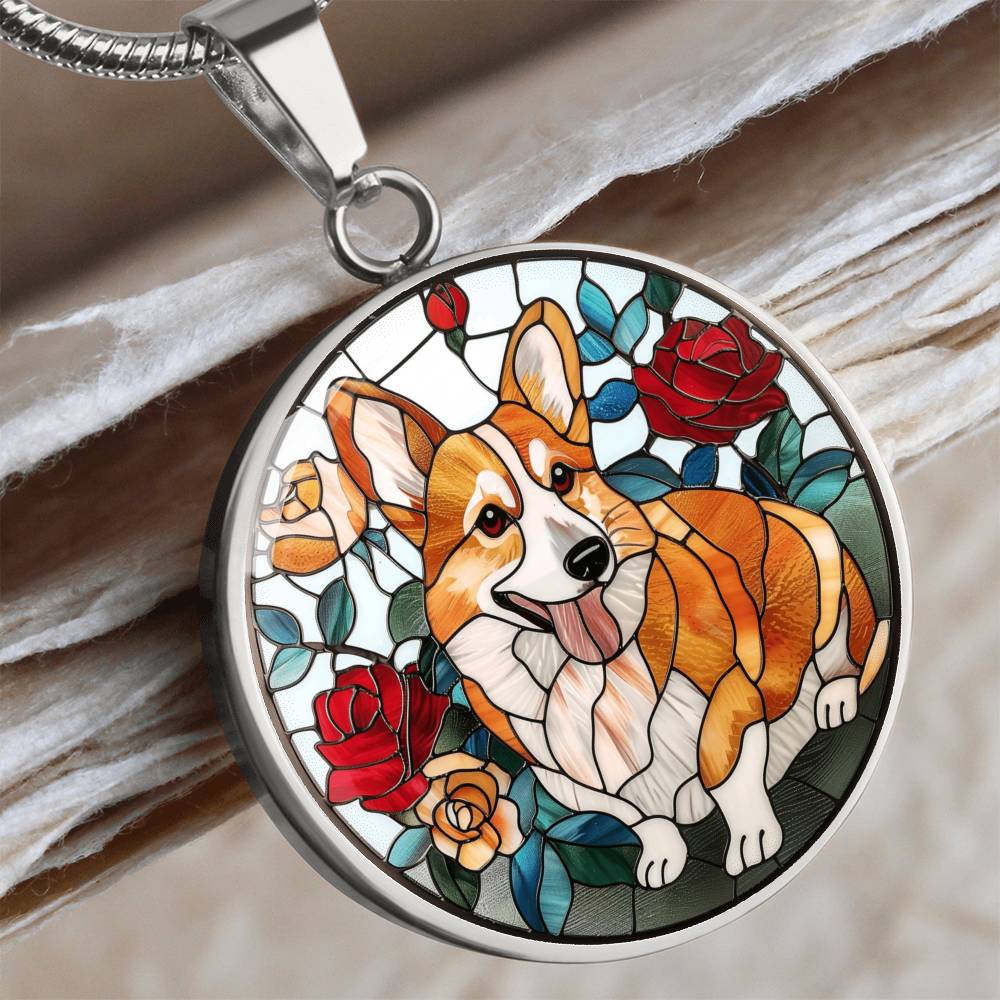 Corgi Necklace Pendant | Cute Welsh Corgi Puppy Minimalist Necklace | Animal Necklace