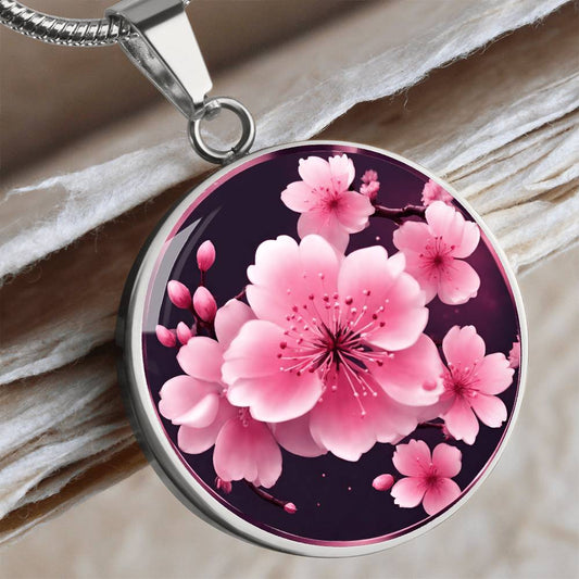 Stunning Cherry Blossom Pendant | Pink Sakura Cherry Blossom | Spring  Necklace | Sakura Flower Japanese Necklace | Gifts for Her