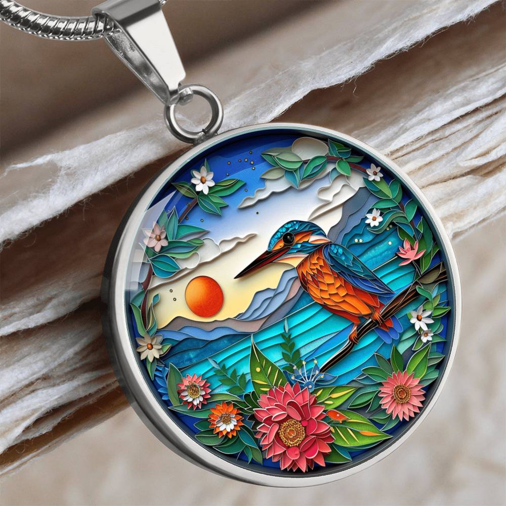 Kingfisher 3D Effect Necklace