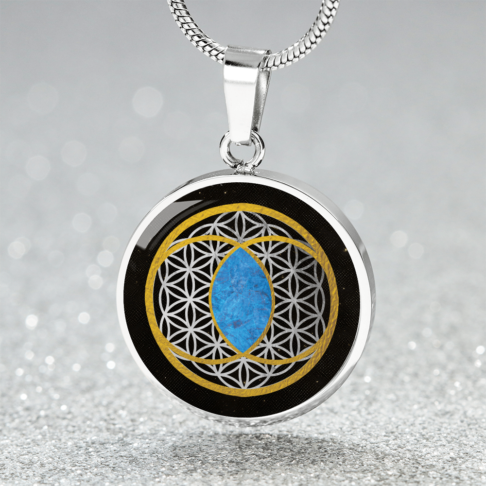 Vesica Piscis & Flower of Life Necklace | Sacred Geometry Necklace