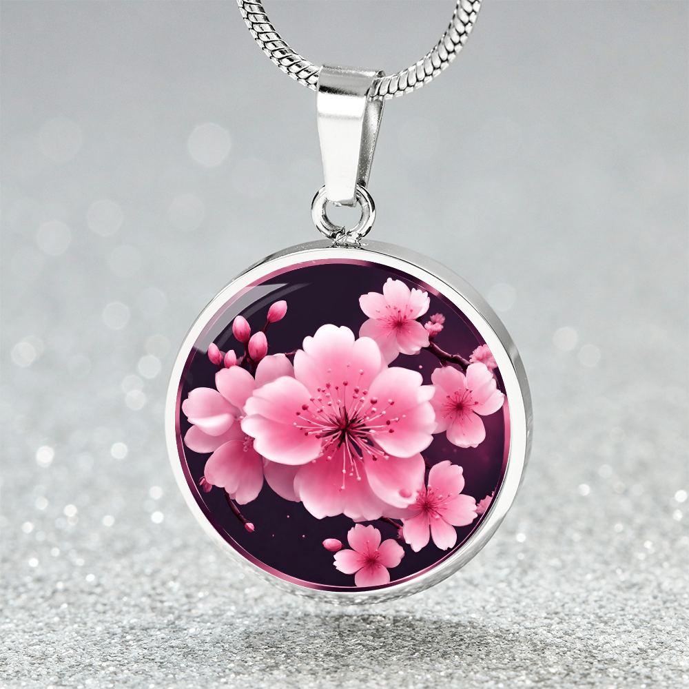 Stunning Cherry Blossom Pendant | Pink Sakura Cherry Blossom | Spring  Necklace | Sakura Flower Japanese Necklace | Gifts for Her