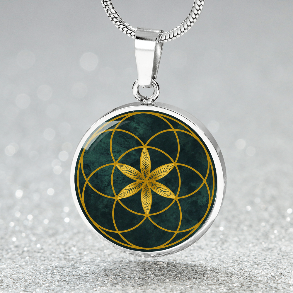 Seed of Life Sacred Geometry Necklace | Circle of Life Charm | Spiritual Yoga Jewelry