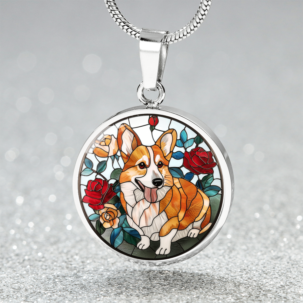 Corgi Necklace Pendant | Cute Welsh Corgi Puppy Minimalist Necklace | Animal Necklace