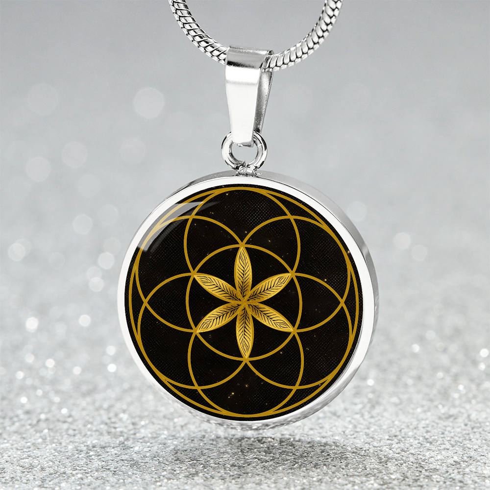 Seed of Life Sacred Geometry Necklace | Mandala Pendant | Seed of Life Charm | Spiritual Yoga Jewelry