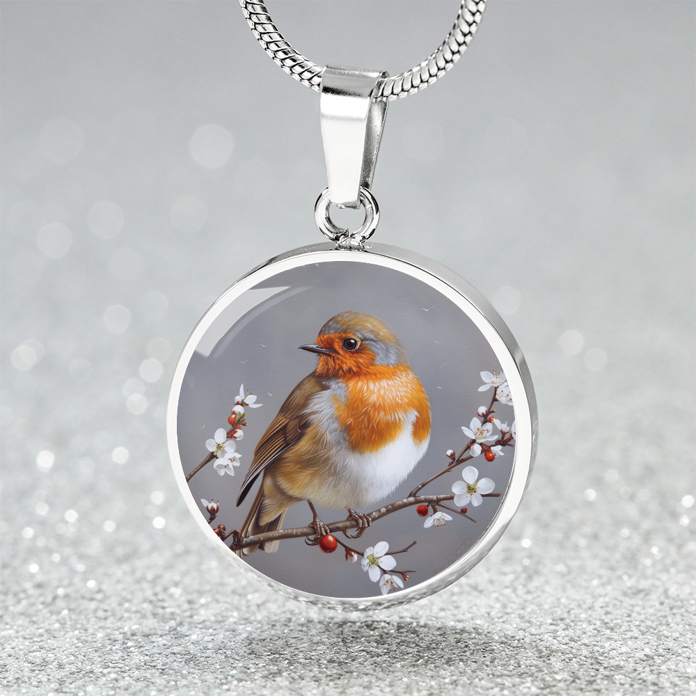 Red Robin Bird Pendant Necklace | Nature Inspired Jewellery | Bird Necklace | Bird Lover Gift | Vintage Robin Bird Charm