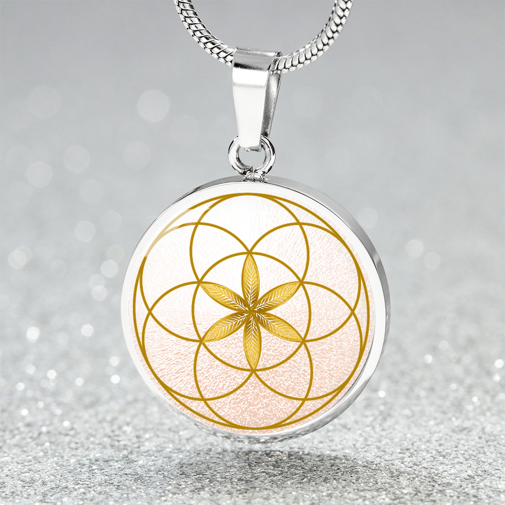 Seed of Life Sacred Geometry Necklace | Sacred Geometry Pendant | Circle of Life Charm | Spiritual Yoga Jewelry