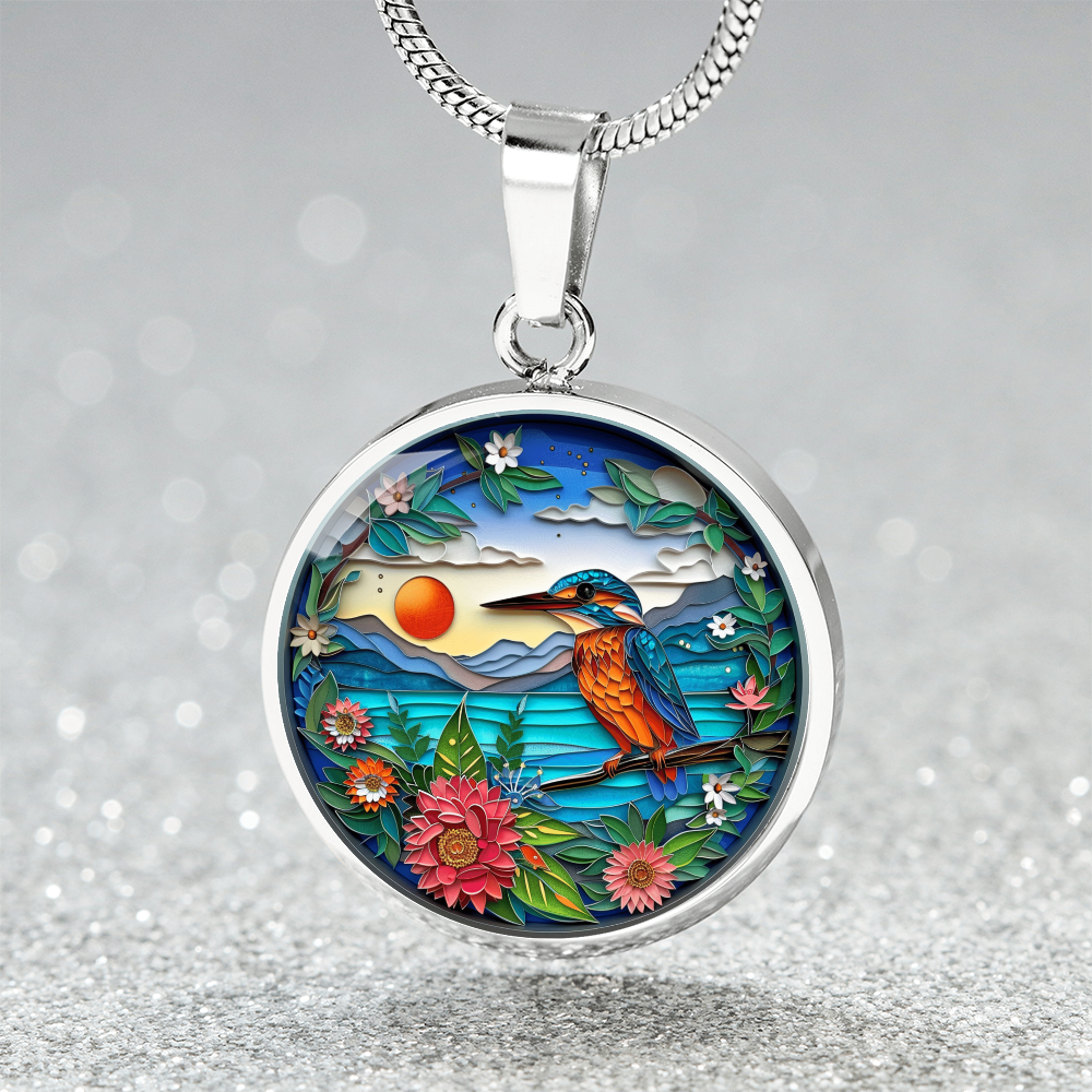 Kingfisher 3D Effect Necklace