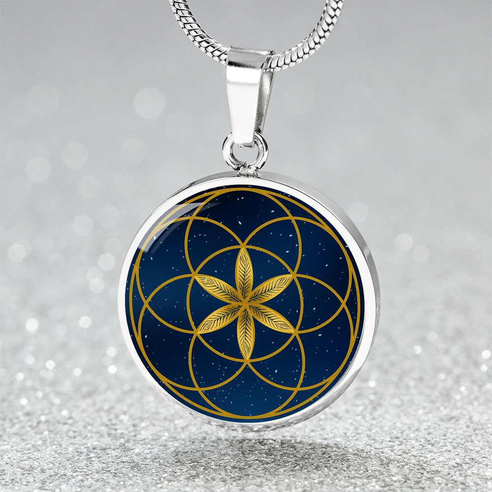 Seed of Life Sacred Geometry Necklace | Mandala Pendant | Spiritual Yoga Jewelry