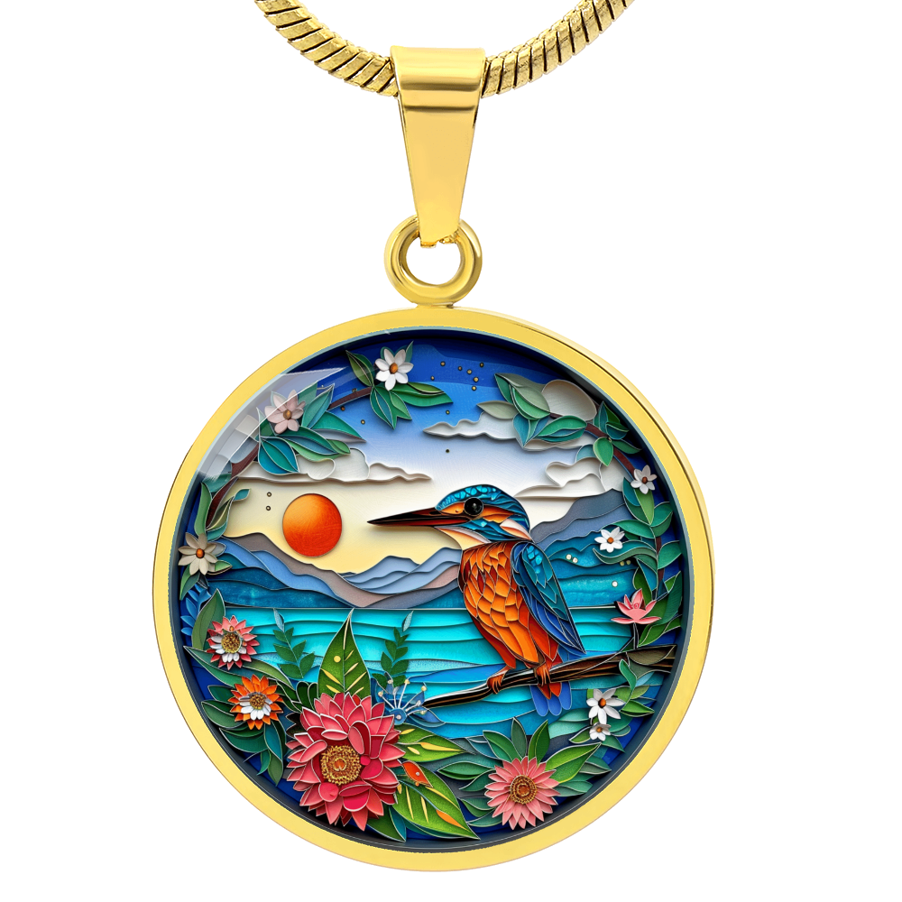 Kingfisher 3D Effect Necklace