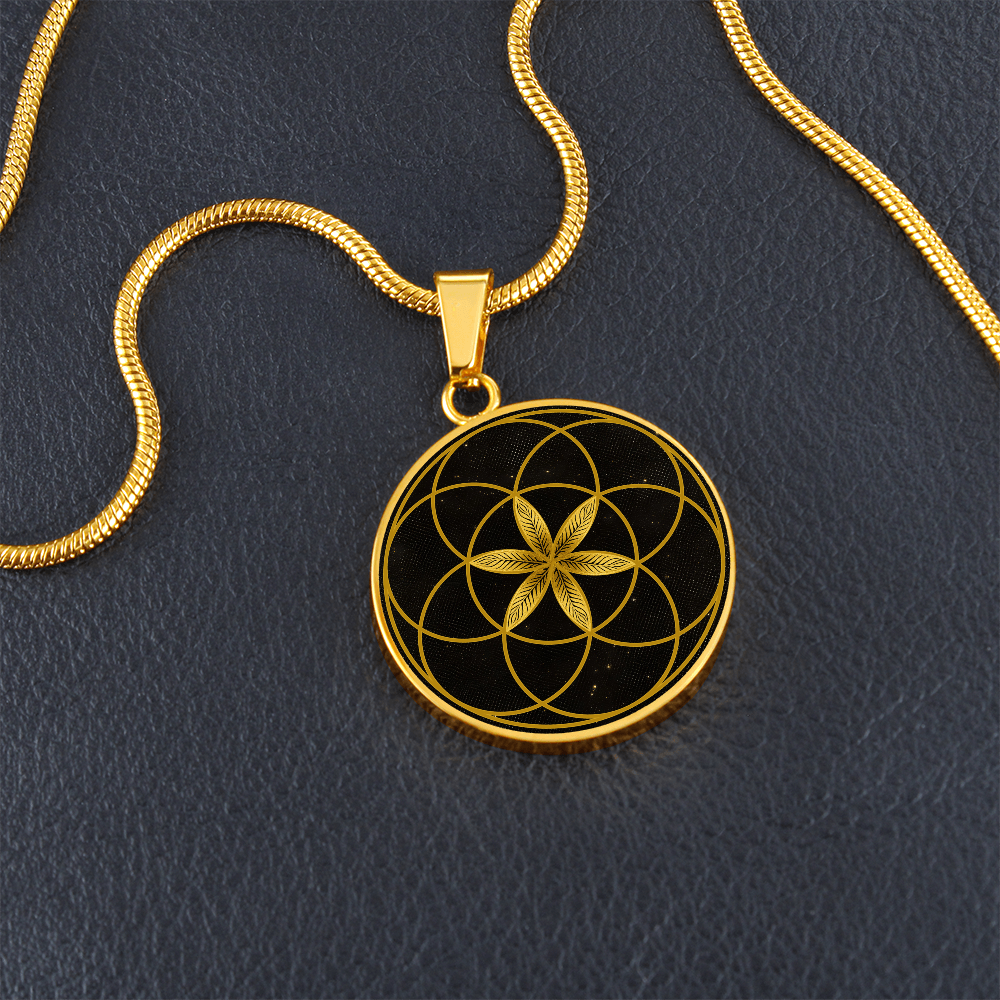 Seed of Life Sacred Geometry Necklace | Mandala Pendant | Seed of Life Charm | Spiritual Yoga Jewelry