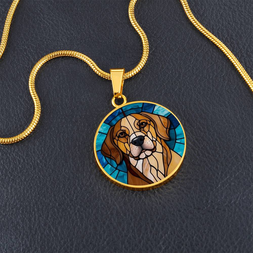 Stained Glass Personalized Pendant Necklace | Animal Lover Gift | Dog Mom Birthday Present | Jewelry For Pet Loss