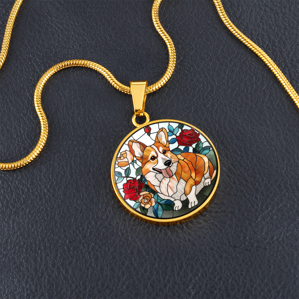 Corgi Necklace Pendant | Cute Welsh Corgi Puppy Minimalist Necklace | Animal Necklace