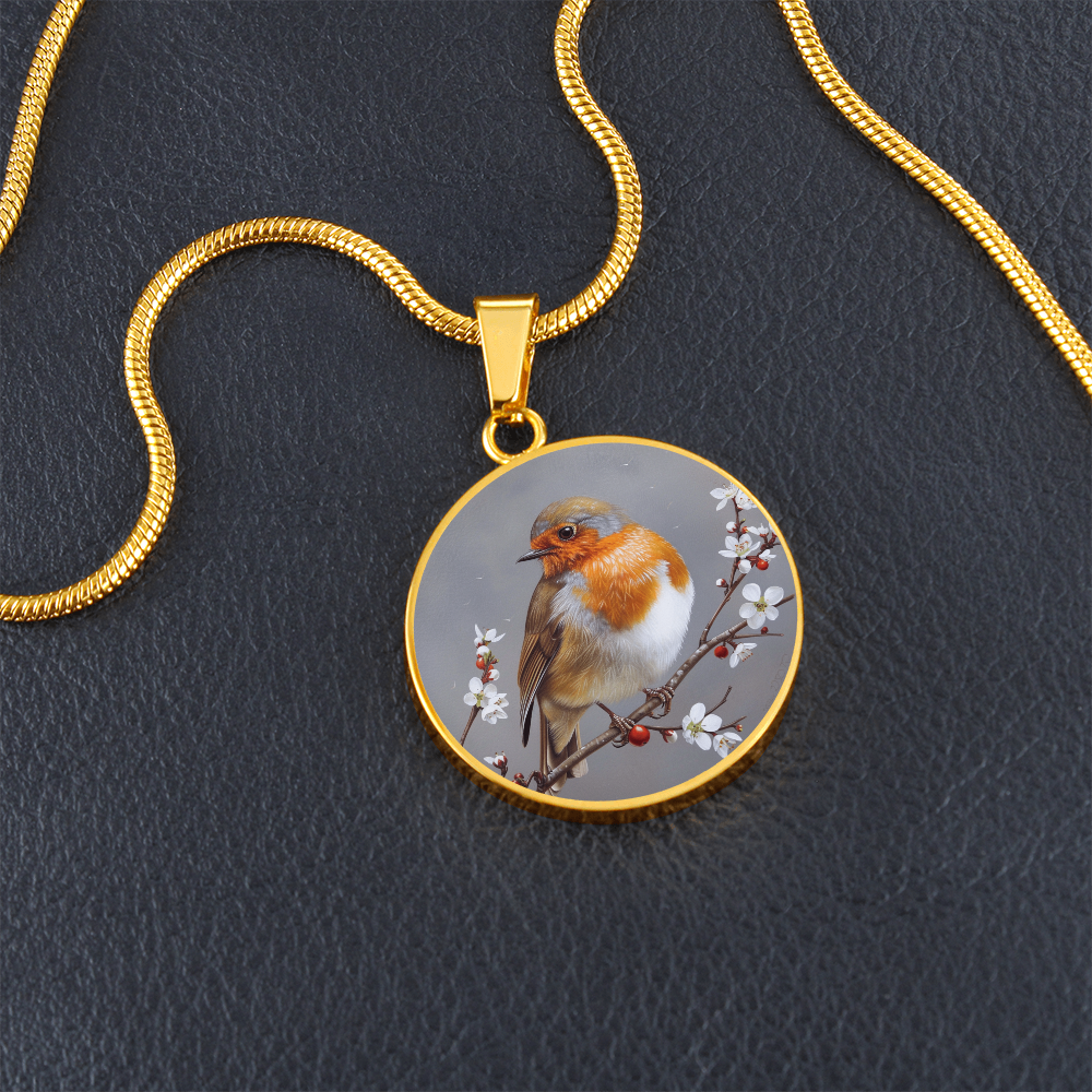 Red Robin Bird Pendant Necklace | Nature Inspired Jewellery | Bird Necklace | Bird Lover Gift | Vintage Robin Bird Charm