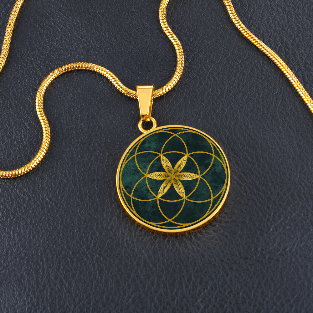 Seed of Life Sacred Geometry Necklace | Circle of Life Charm | Spiritual Yoga Jewelry