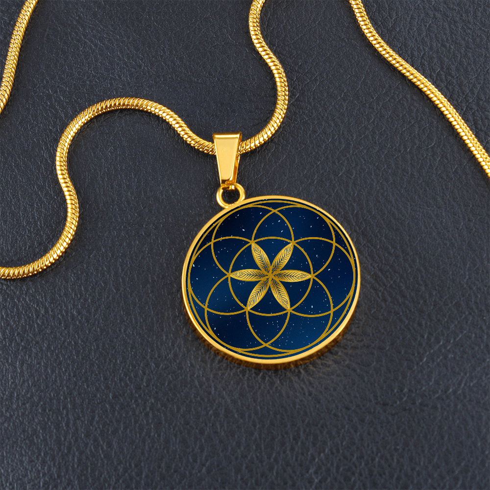 Seed of Life Sacred Geometry Necklace | Mandala Pendant | Spiritual Yoga Jewelry