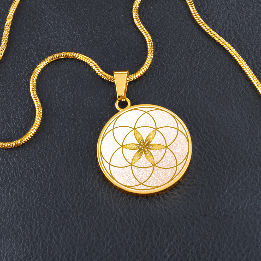 Seed of Life Sacred Geometry Necklace | Sacred Geometry Pendant | Circle of Life Charm | Spiritual Yoga Jewelry