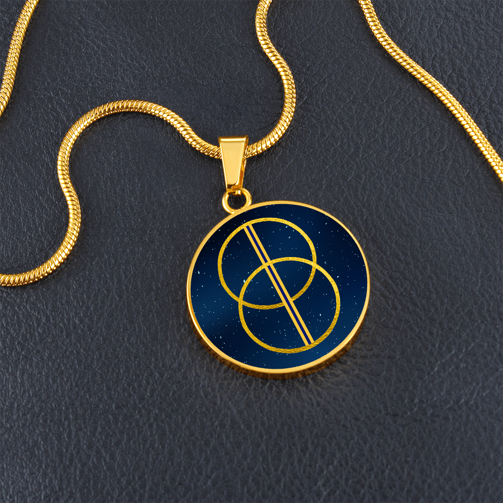 Vesica Piscis Flower of Life Necklace | Sacred Geometry Necklace | Chalice Well Necklace Pendant | Avalon Spiritual Jewelry
