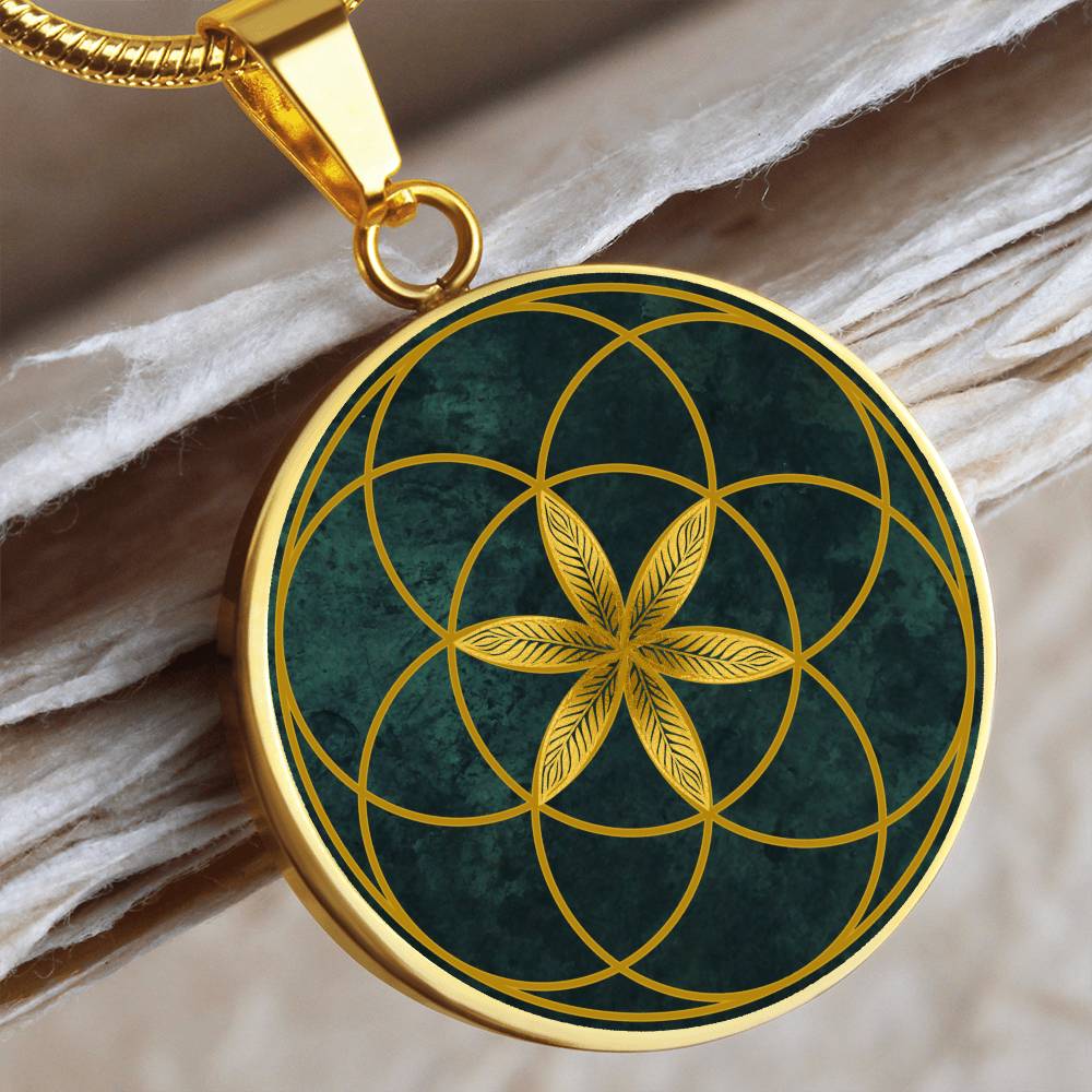 Seed of Life Sacred Geometry Necklace | Circle of Life Charm | Spiritual Yoga Jewelry