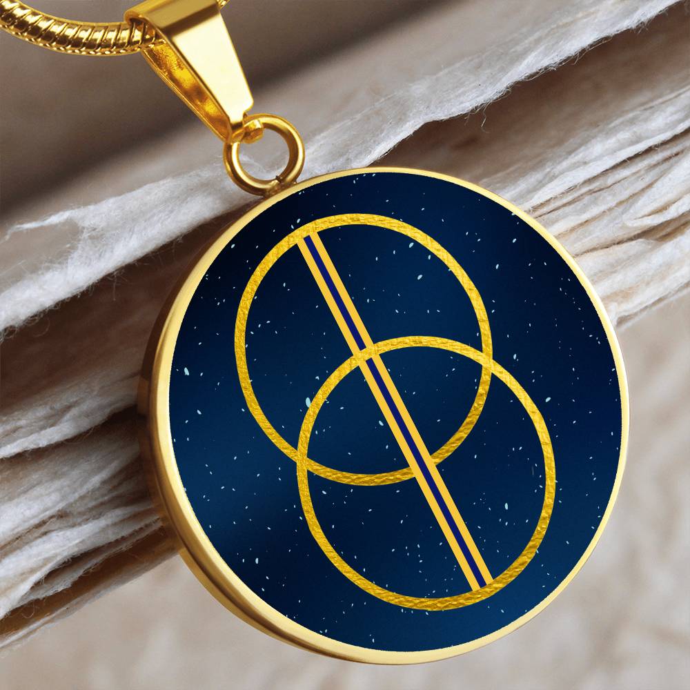 Vesica Piscis Flower of Life Necklace | Sacred Geometry Necklace | Chalice Well Necklace Pendant | Avalon Spiritual Jewelry