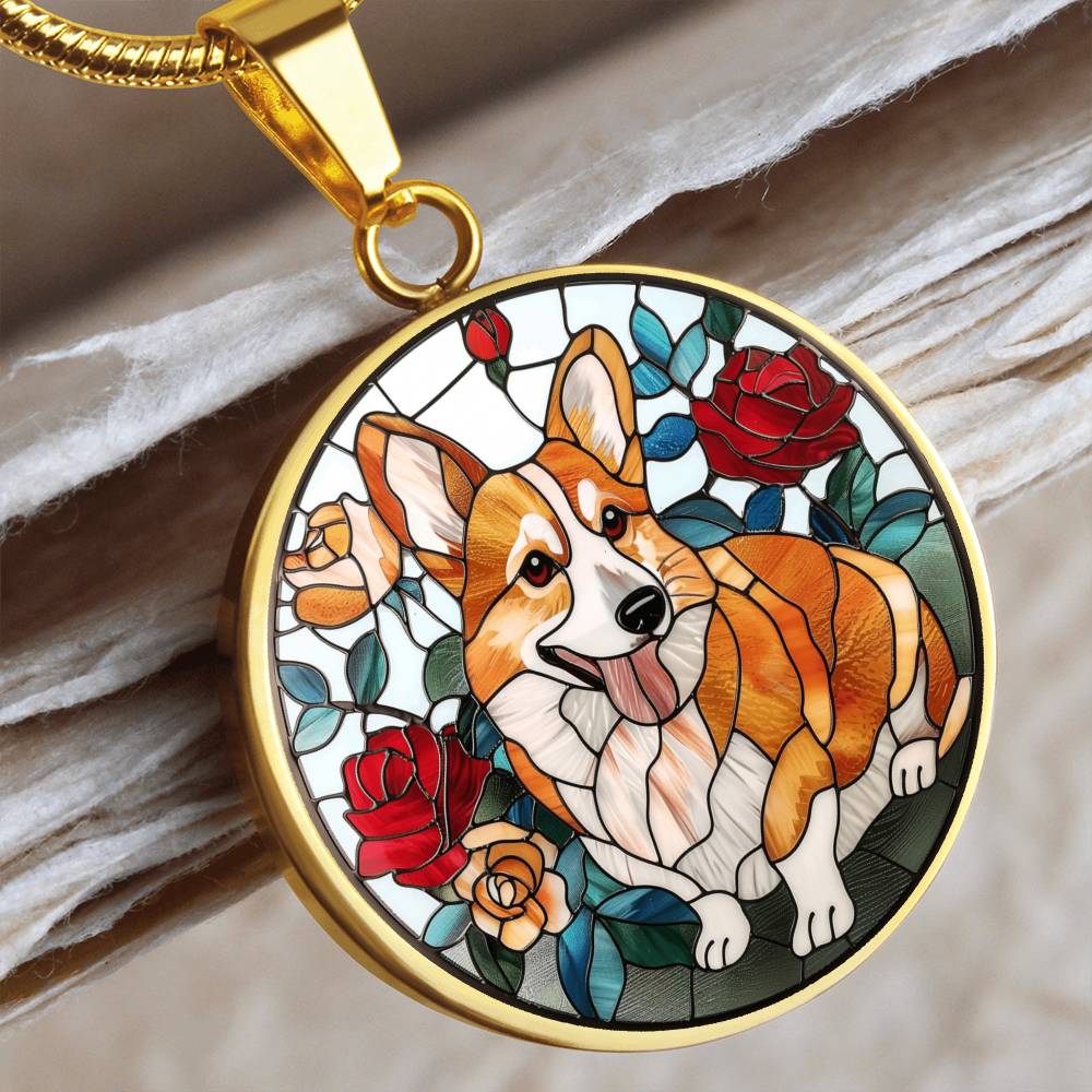Corgi Necklace Pendant | Cute Welsh Corgi Puppy Minimalist Necklace | Animal Necklace