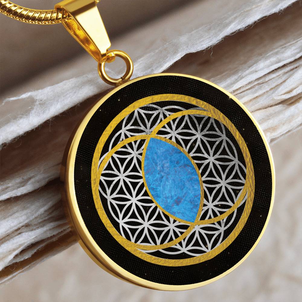Vesica Piscis & Flower of Life Necklace | Sacred Geometry Necklace
