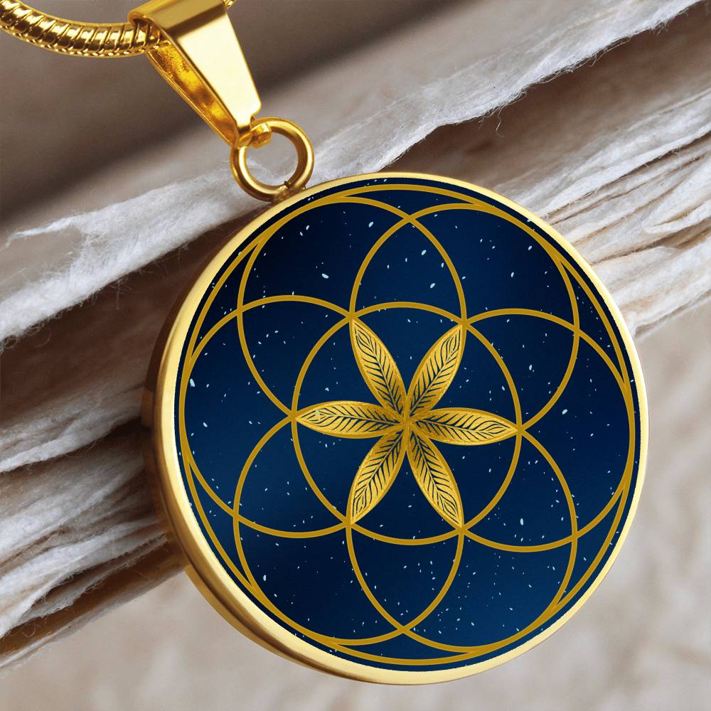 Seed of Life Sacred Geometry Necklace | Mandala Pendant | Spiritual Yoga Jewelry