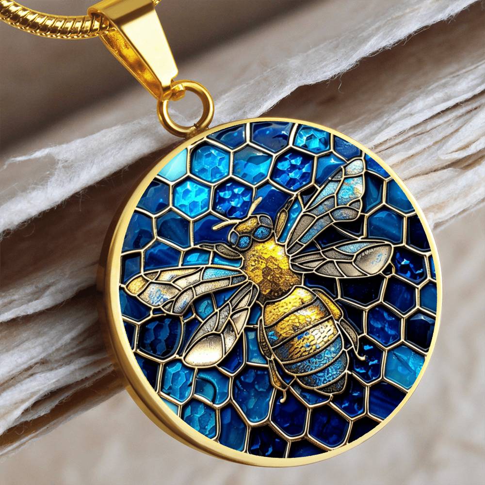 Bee Charm, Faux Stained Glass Bee Pendant, HoneyBee Charm,  Bee Lover Gift