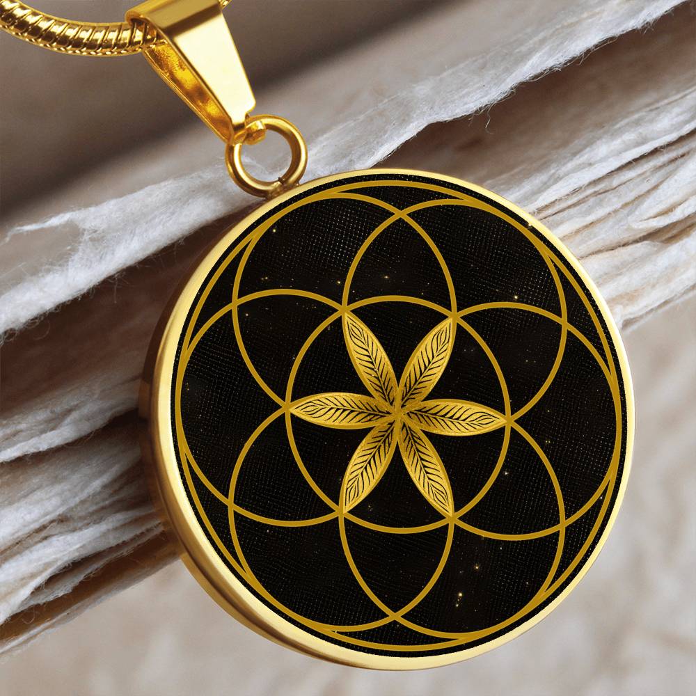 Seed of Life Sacred Geometry Necklace | Mandala Pendant | Seed of Life Charm | Spiritual Yoga Jewelry
