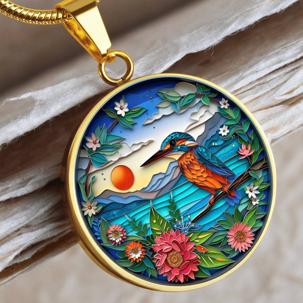 Kingfisher 3D Effect Necklace