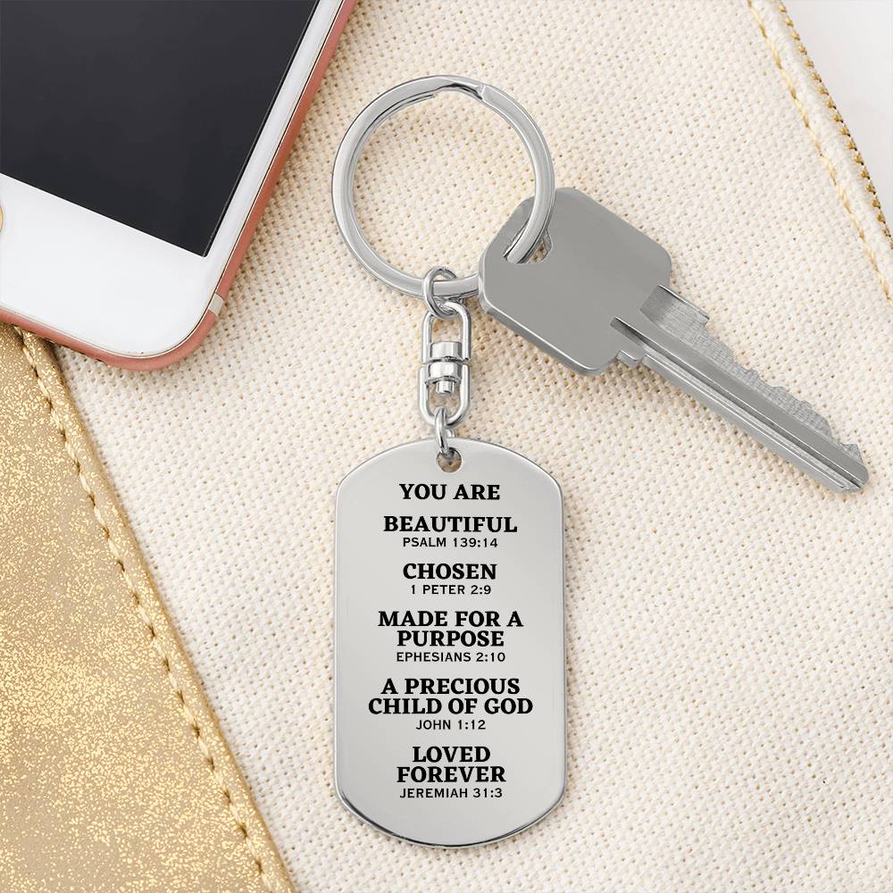 Christian Keychain | Christian Gift For Her | Faith Gift | Bible Verse keychain