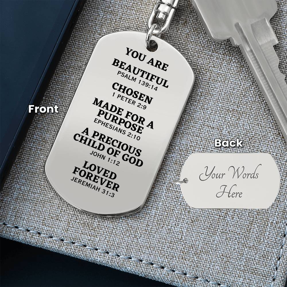 Christian Keychain | Christian Gift For Her | Faith Gift | Bible Verse keychain