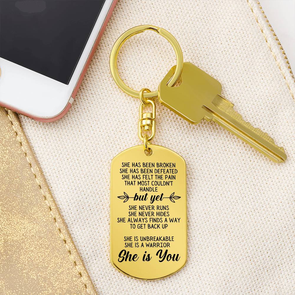 Survivor Gift Keychain For Her / Encouragement Gift Keychain / Strength Gift Keepsake