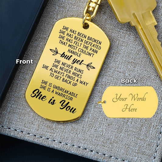 Survivor Gift Keychain For Her / Encouragement Gift Keychain / Strength Gift Keepsake