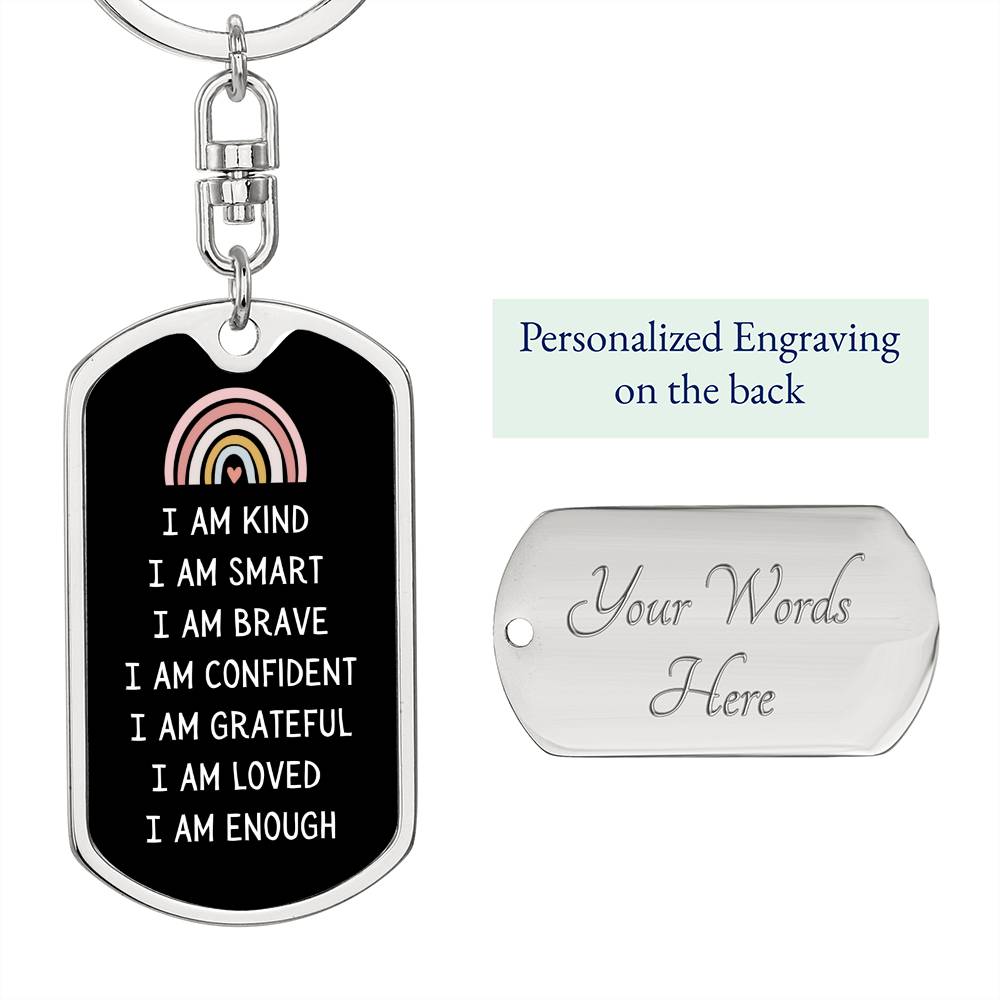 I am Loved Positive Affirmations Keychain, Affirmations Gift, Inspiration Gift, Gift for Friend