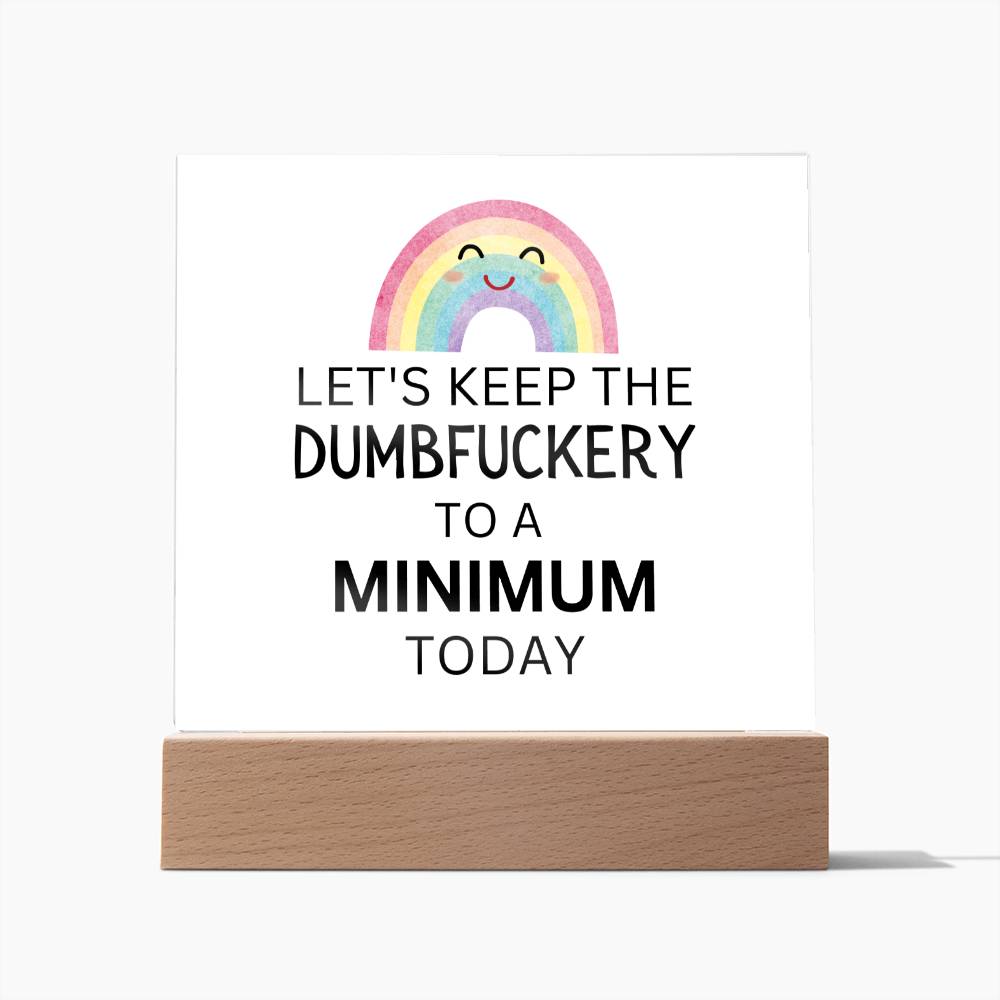 Dumbfuckery Square Plaque, Co-Worker Gift, Employee Gifts, Office Gift, Employee Appreciation