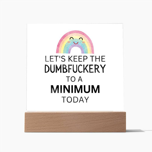 Dumbfuckery Square Plaque, Co-Worker Gift, Employee Gifts, Office Gift, Employee Appreciation
