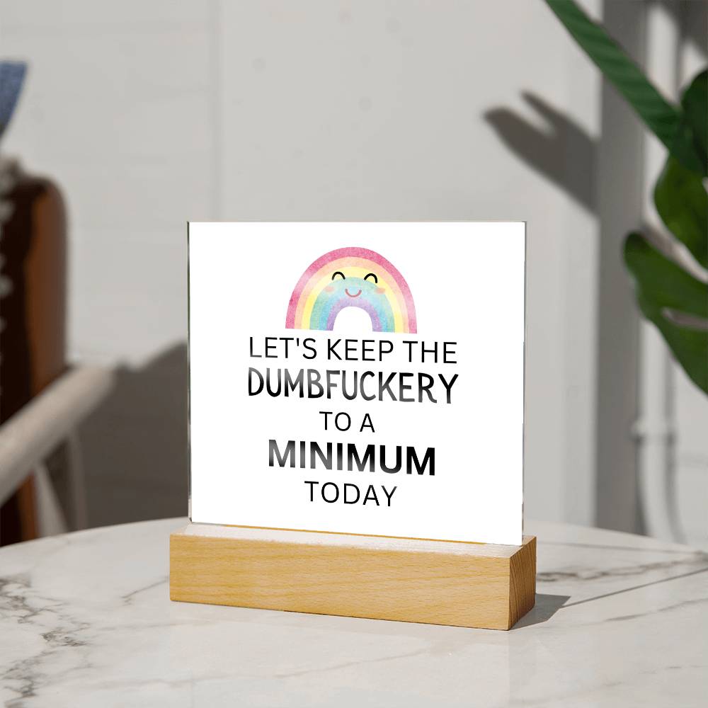 Dumbfuckery Square Plaque, Co-Worker Gift, Employee Gifts, Office Gift, Employee Appreciation