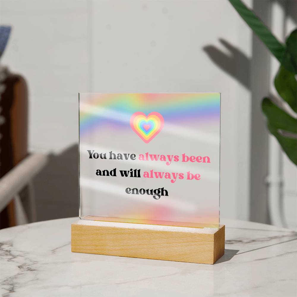 You have always been enough sign | mental health gift | Therapy Office Decor | Self Love Gift