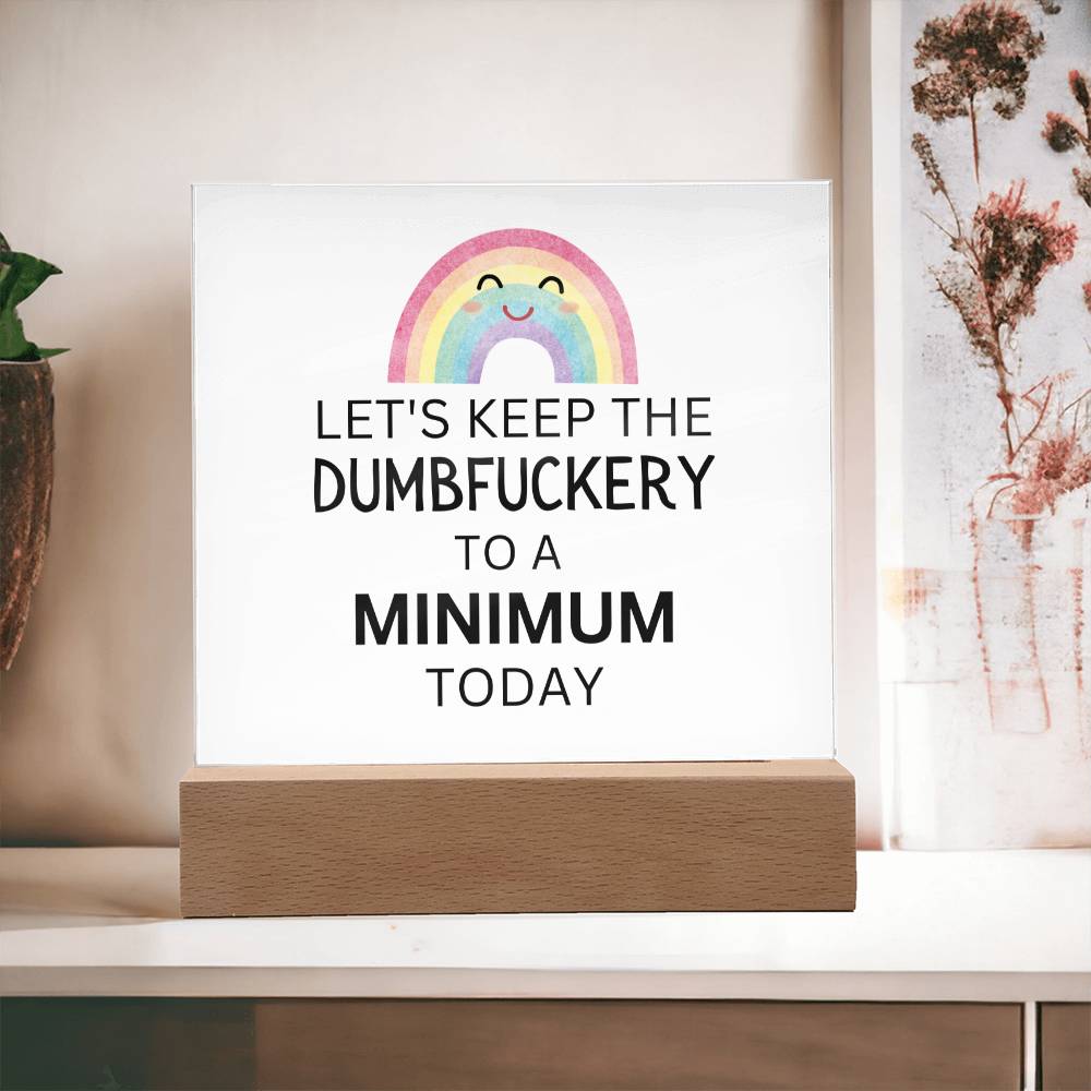 Dumbfuckery Square Plaque, Co-Worker Gift, Employee Gifts, Office Gift, Employee Appreciation