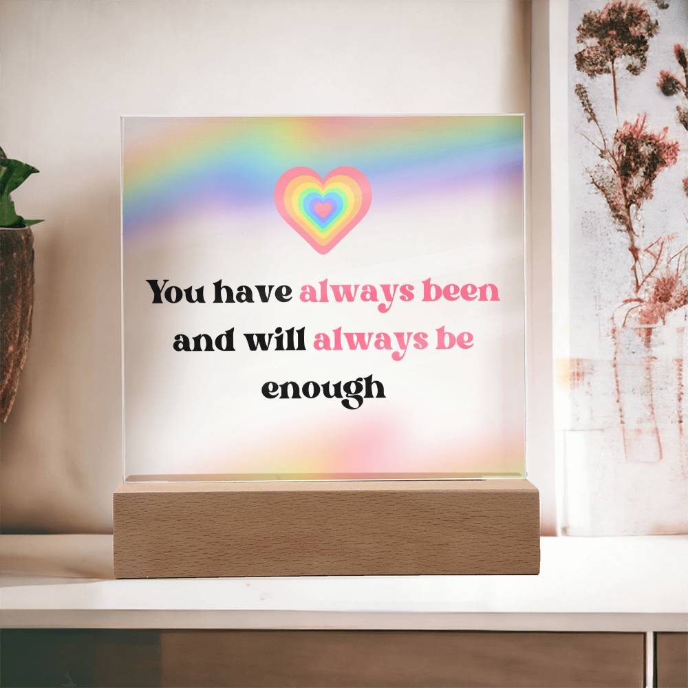 You have always been enough sign | mental health gift | Therapy Office Decor | Self Love Gift