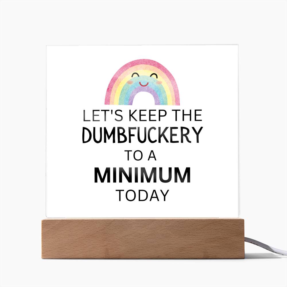Dumbfuckery Square Plaque, Co-Worker Gift, Employee Gifts, Office Gift, Employee Appreciation
