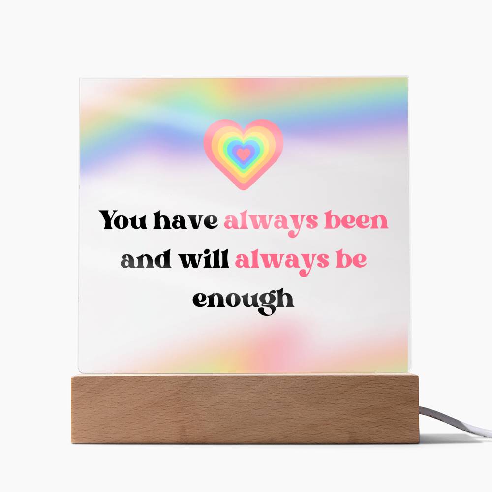 You have always been enough sign | mental health gift | Therapy Office Decor | Self Love Gift