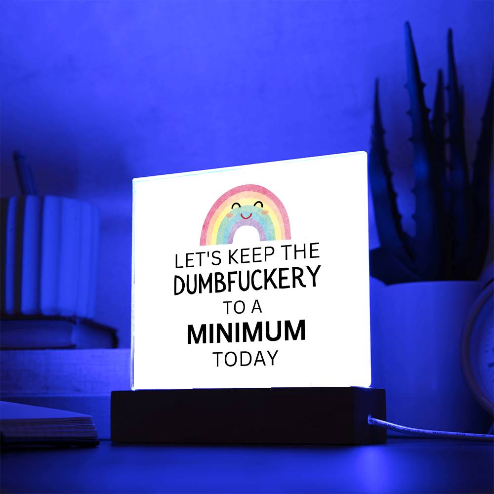 Dumbfuckery Square Plaque, Co-Worker Gift, Employee Gifts, Office Gift, Employee Appreciation